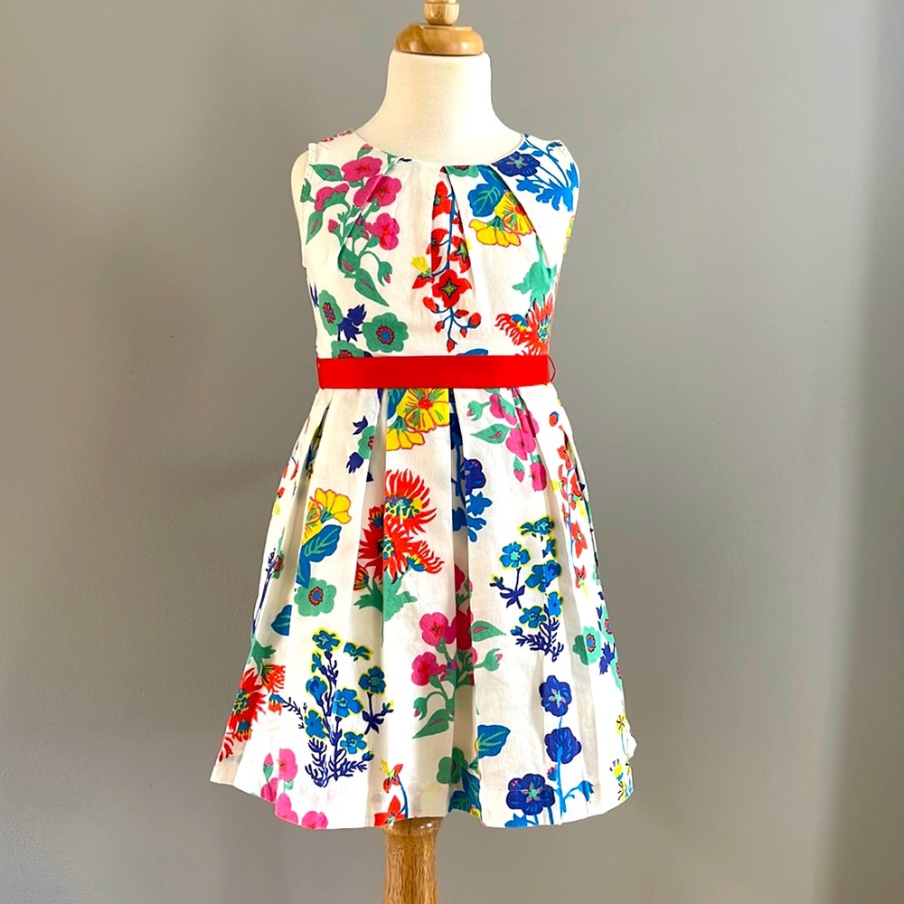 MINI BODEN girls 5-6 floral dress and original petticoat